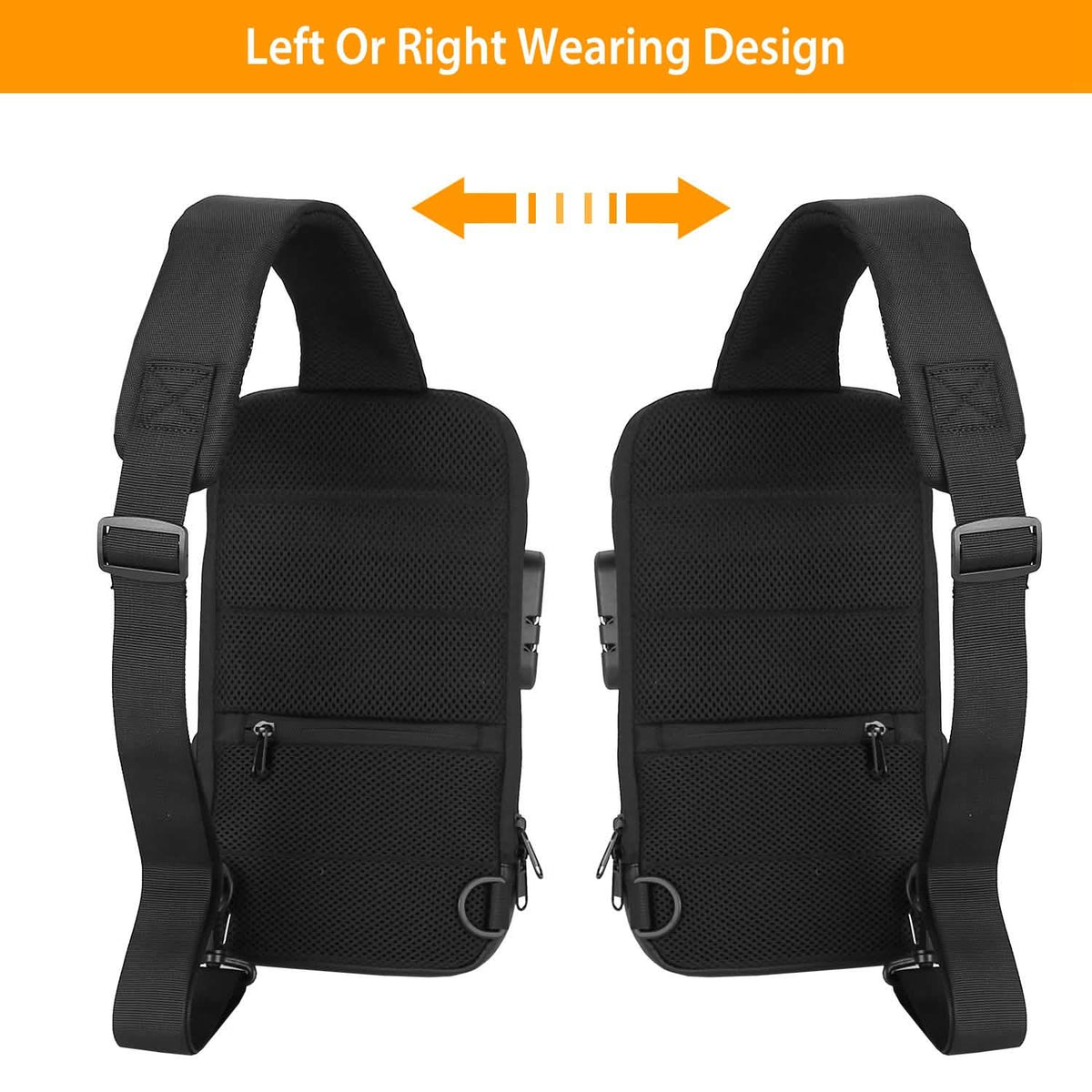 Men's Waterproof Anti-Theft Sling Backpack - A-1 Thread Vault