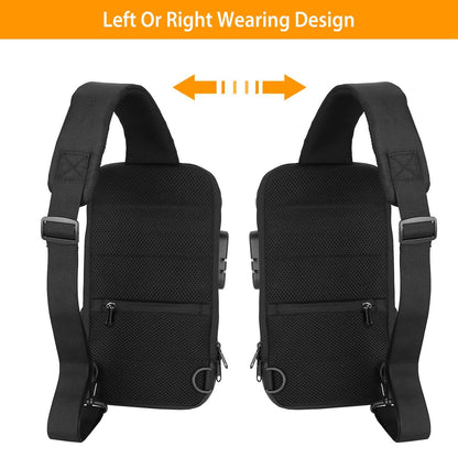 Men's Waterproof Anti-Theft Sling Backpack - A-1 Thread Vault