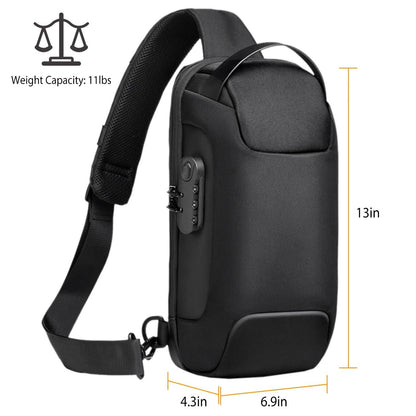 Men's Waterproof Anti-Theft Sling Backpack - A-1 Thread Vault