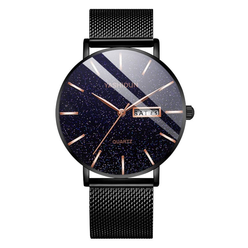 Mens Waterproof Dual-Date Starry Sky Watch - A-1 Thread Vault