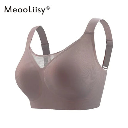 MeooLiisy C to F Cup Plus Size Tube Top Underwear Minimizer Seamless Active Bras Wireless Surper Comfortable Lingerie XXXXL - A-1 Thread Vault