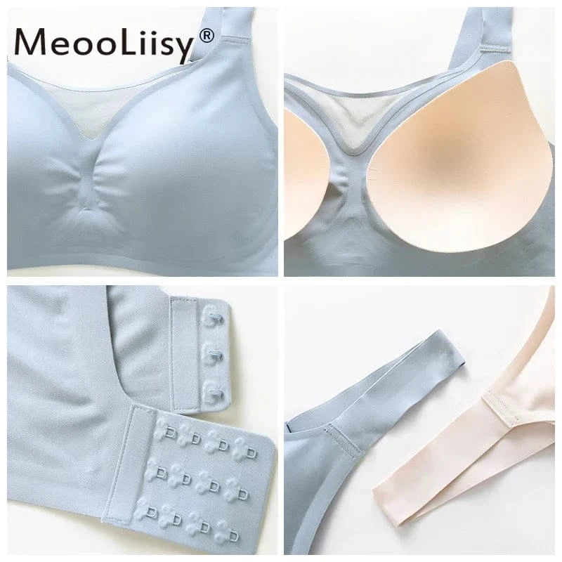 MeooLiisy C to F Cup Plus Size Tube Top Underwear Minimizer Seamless Active Bras Wireless Surper Comfortable Lingerie XXXXL - A-1 Thread Vault