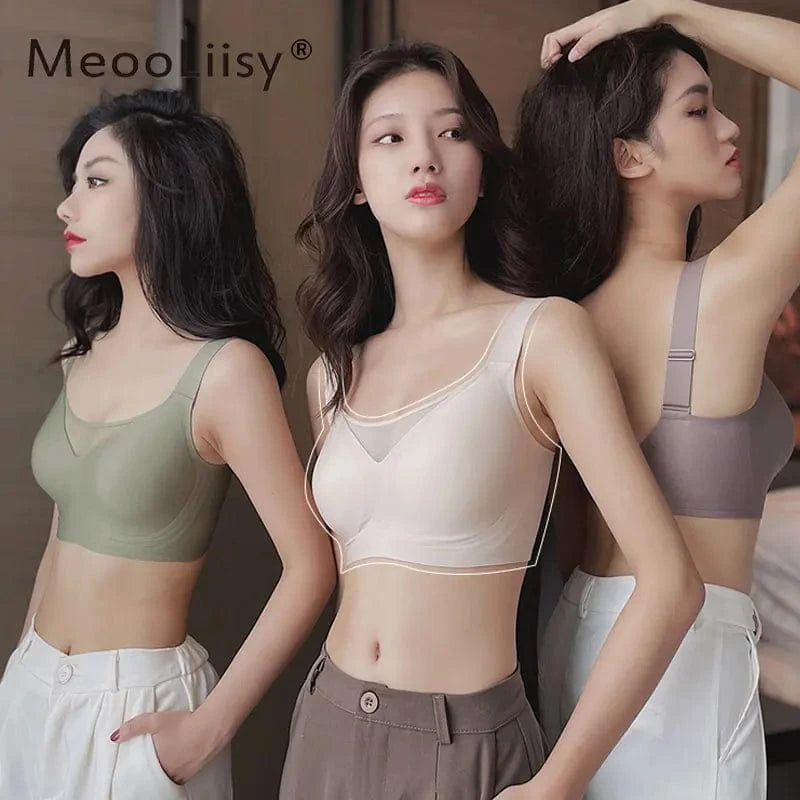 MeooLiisy C to F Cup Plus Size Tube Top Underwear Minimizer Seamless Active Bras Wireless Surper Comfortable Lingerie XXXXL - A-1 Thread Vault