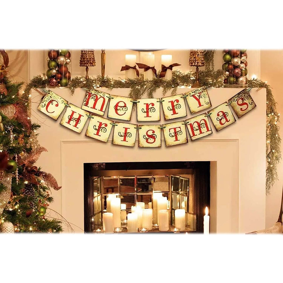 Merry Christmas Banner Home Decor - A-1 Thread Vault