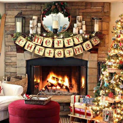 Merry Christmas Banner Home Decor - A-1 Thread Vault