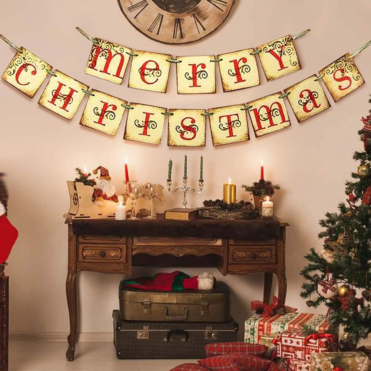 Merry Christmas Banner Home Decor - A-1 Thread Vault