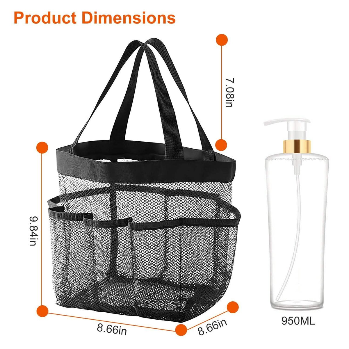 Mesh Shower Caddy Bag Organizer Storage Hanging Basket - A-1 Thread Vault