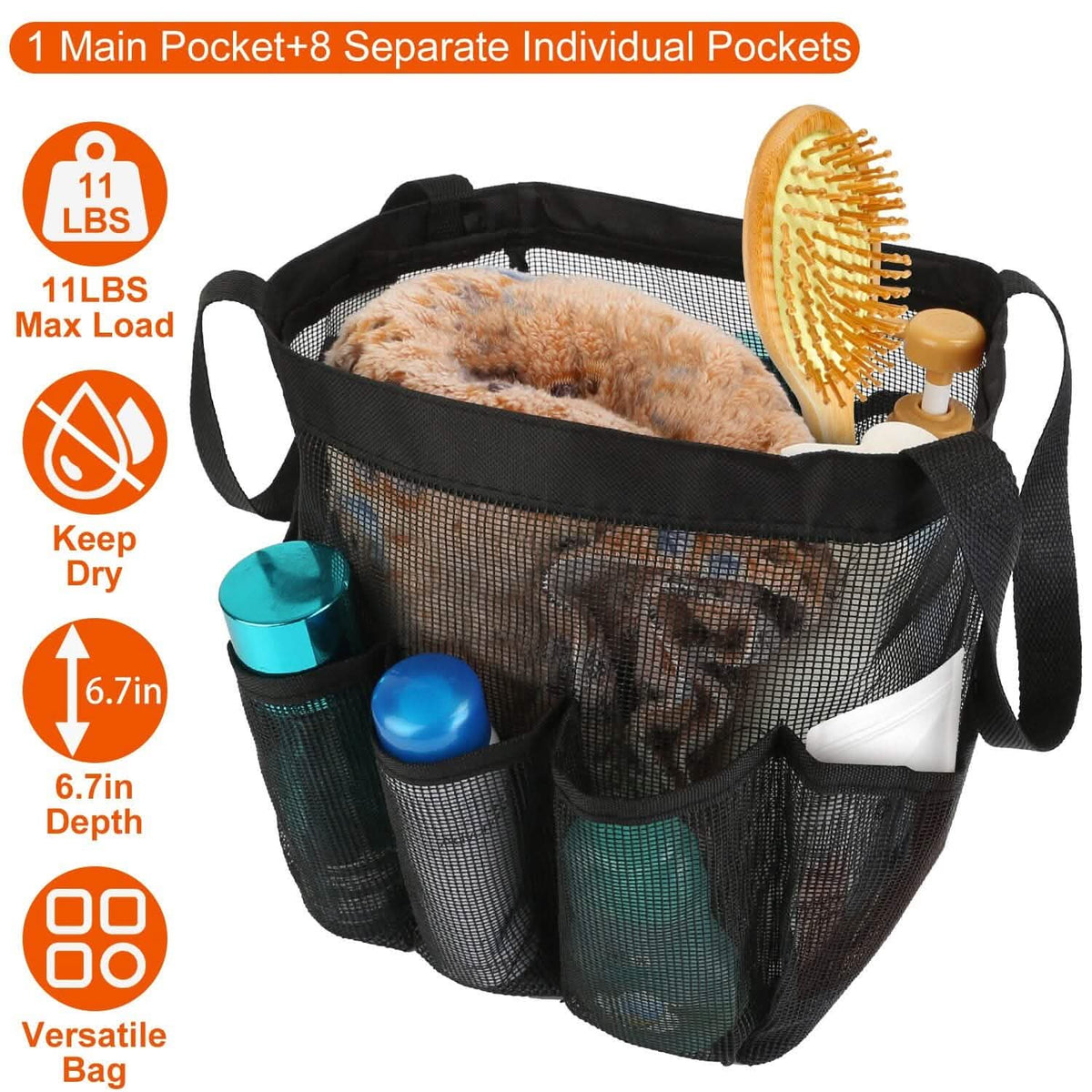 Mesh Shower Caddy Bag Organizer Storage Hanging Basket - A-1 Thread Vault