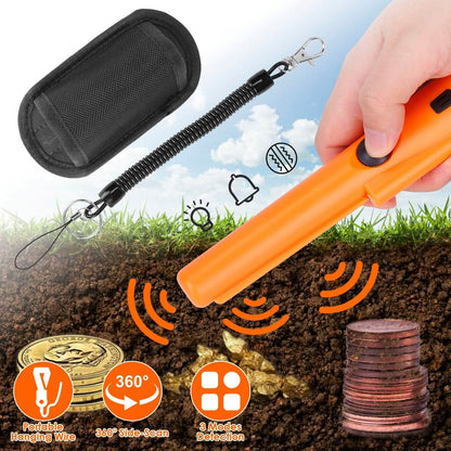 Metal Detector Pin Pointer with Retractable Hanging Wire - A-1 Thread Vault