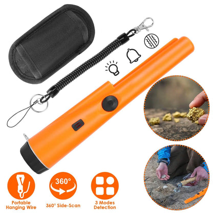 Metal Detector Pin Pointer with Retractable Hanging Wire - A-1 Thread Vault