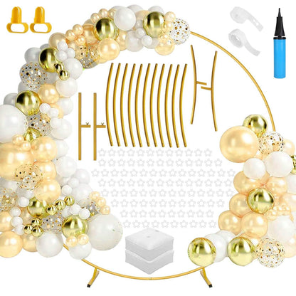 Metal Round Arch Reusable Backdrop Stand with Balloon Tools - A-1 Thread Vault