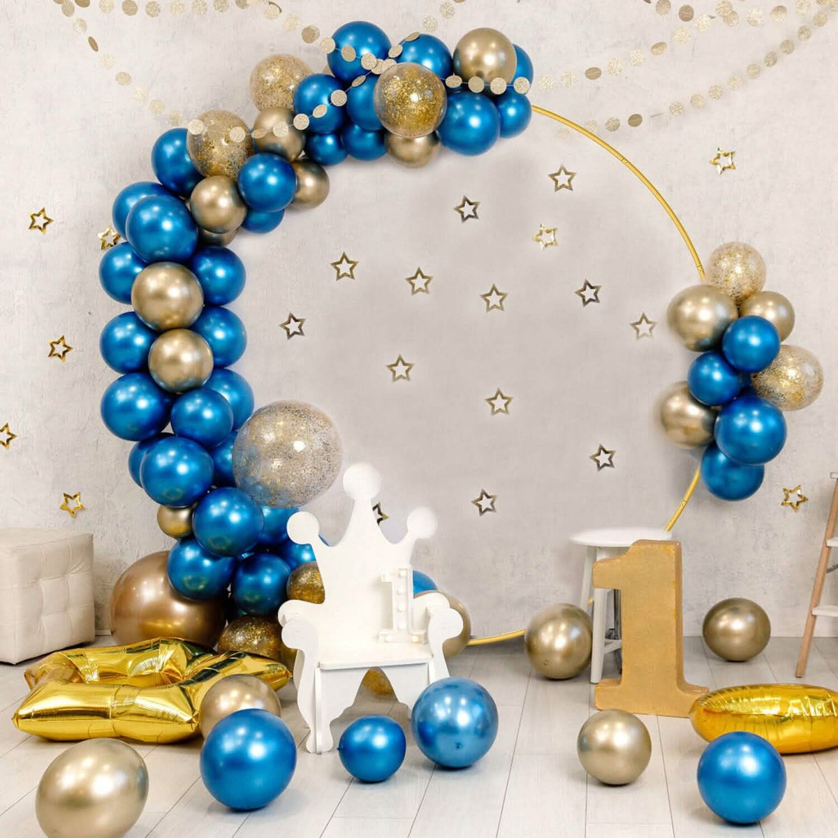 Metal Round Arch Reusable Backdrop Stand with Balloon Tools - A-1 Thread Vault