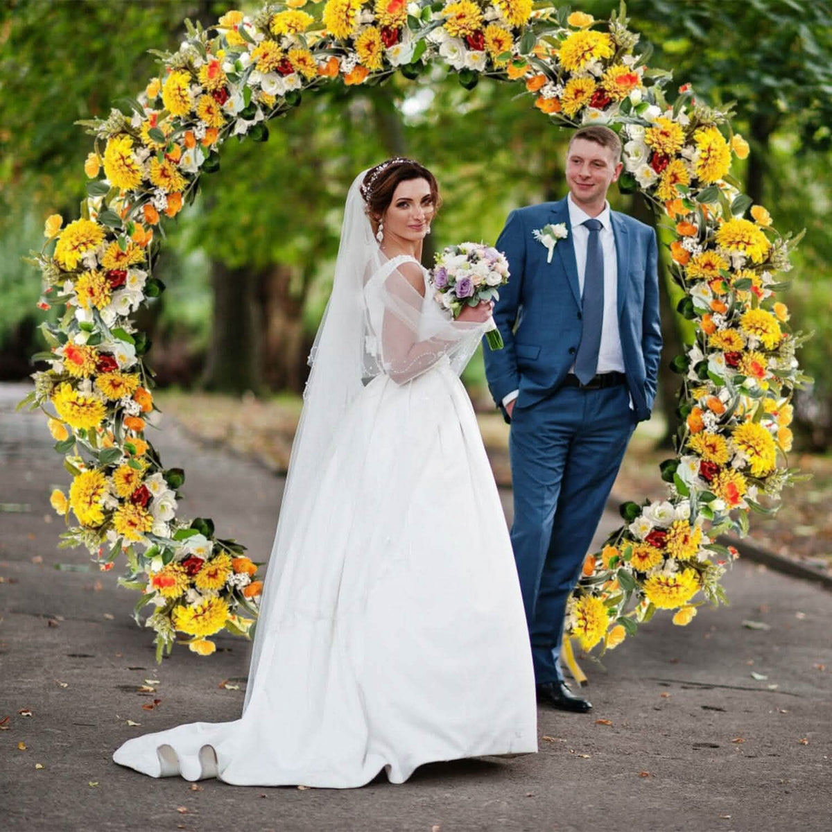 Metal Round Arch Reusable Backdrop Stand with Balloon Tools - A-1 Thread Vault