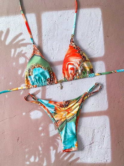 Micro Bikini Women Swimsuit Two-Piece Bathing Suit Woman Swimwear 2026 Sexy Leopard Push Up Thong Bikinis Sets Beachwear Summer - A-1 Thread Vault