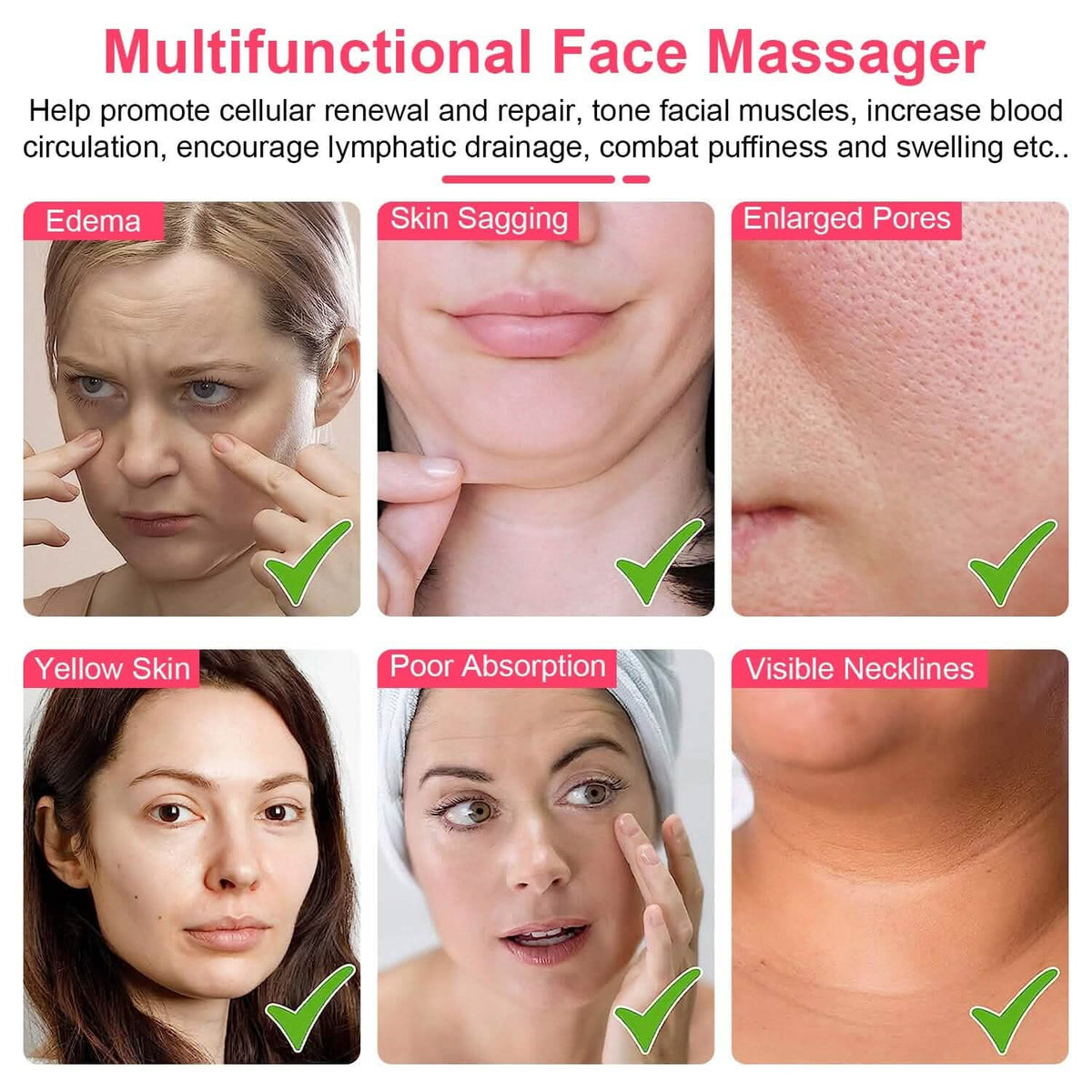Micro-Current Face Massager Rechargeable Roller with 5 Gears - A-1 Thread Vault