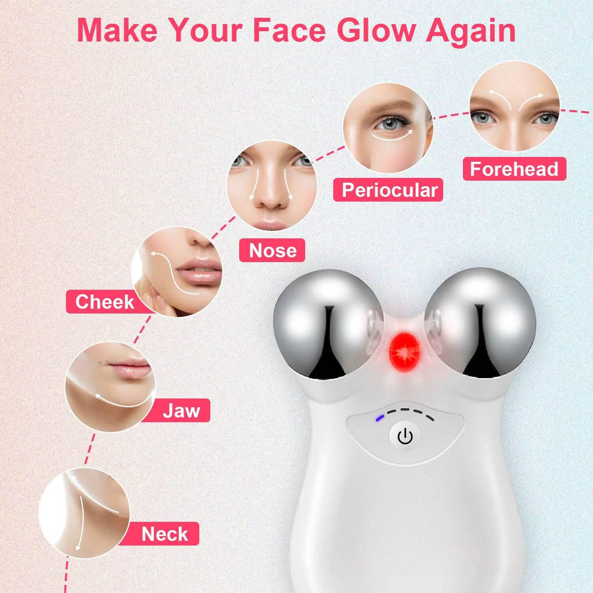 Micro-Current Face Massager Rechargeable Roller with 5 Gears - A-1 Thread Vault