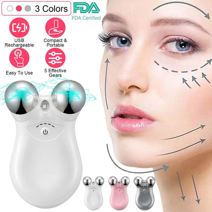 Micro-Current Face Massager Rechargeable Roller with 5 Gears - A-1 Thread Vault