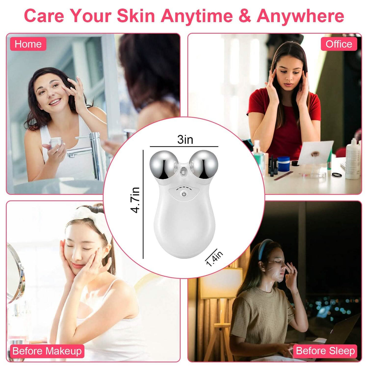 Micro-Current Face Massager Rechargeable Roller with 5 Gears - A-1 Thread Vault