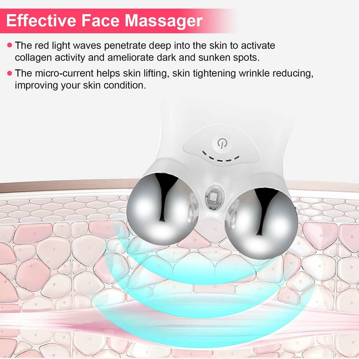 Micro-Current Face Massager Rechargeable Roller with 5 Gears - A-1 Thread Vault