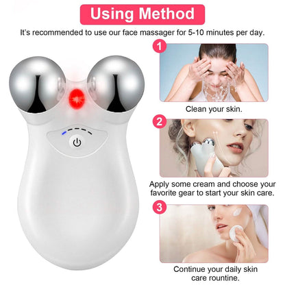 Micro-Current Face Massager Rechargeable Roller with 5 Gears - A-1 Thread Vault
