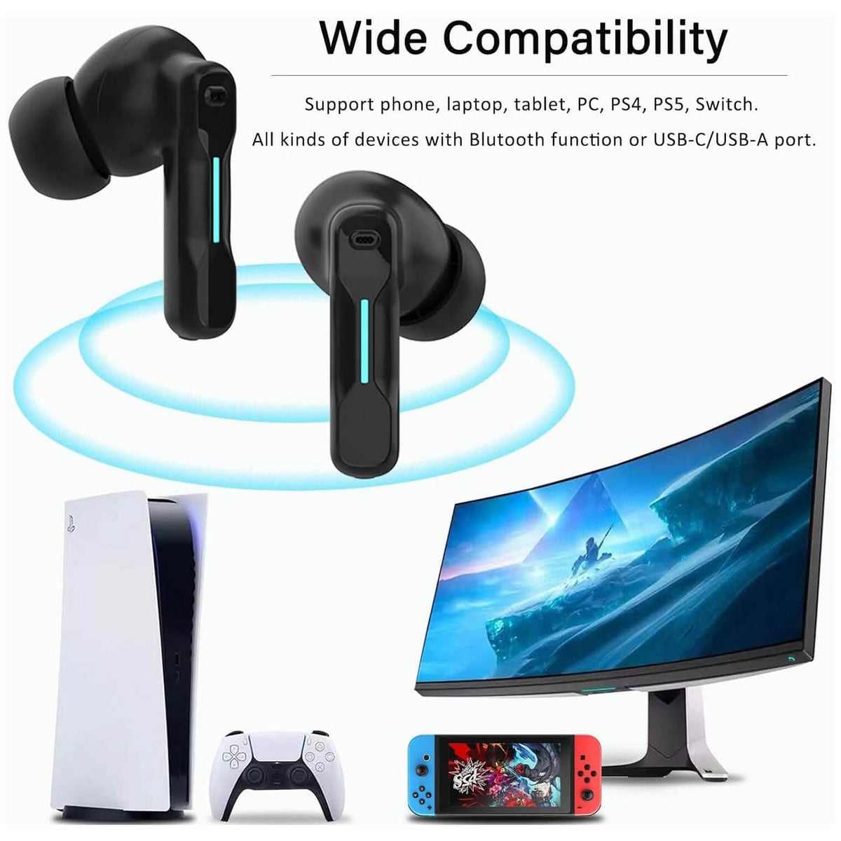 Middle Rabbit SW4 Wireless Gaming Earbuds (Refurbished) - A-1 Thread Vault