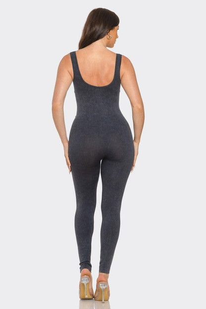 Midnight Sculpt Ribbed Jumpsuit - A-1 Thread Vault