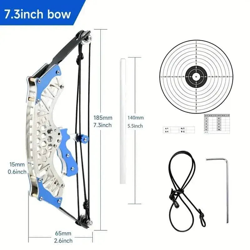 Mini Archery Bow Set – Right/Left Hand, Metal Compound Bow, Shooting Practice - A-1 Thread Vault