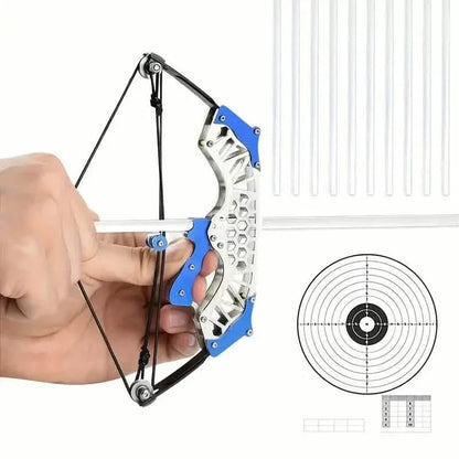 Mini Archery Bow Set – Right/Left Hand, Metal Compound Bow, Shooting Practice - A-1 Thread Vault