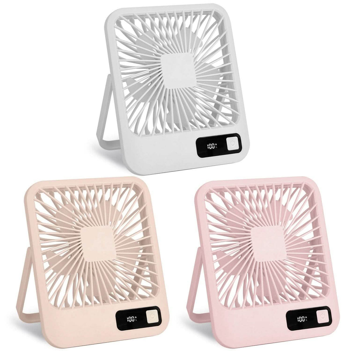 Mini Desktop Cooling Fan Rechargeable Battery Powered with LCD Display - A-1 Thread Vault