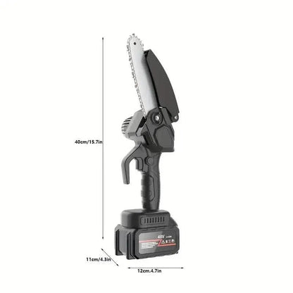 Mini Handheld Chain Saw - Band Saw with Premium Splash Protection, Safety Lock - A-1 Thread Vault