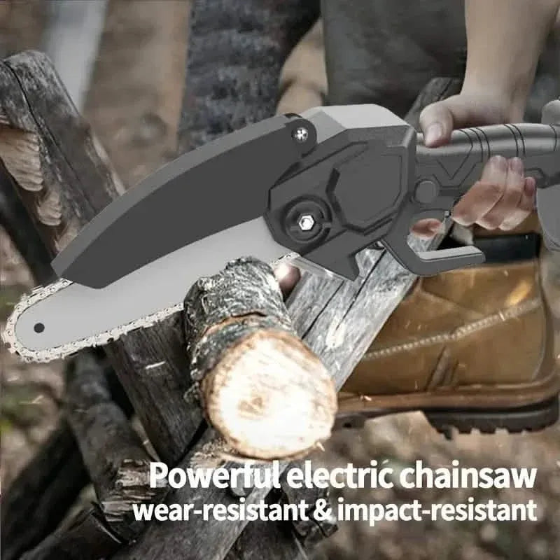 Mini Handheld Chain Saw - Band Saw with Premium Splash Protection, Safety Lock - A-1 Thread Vault