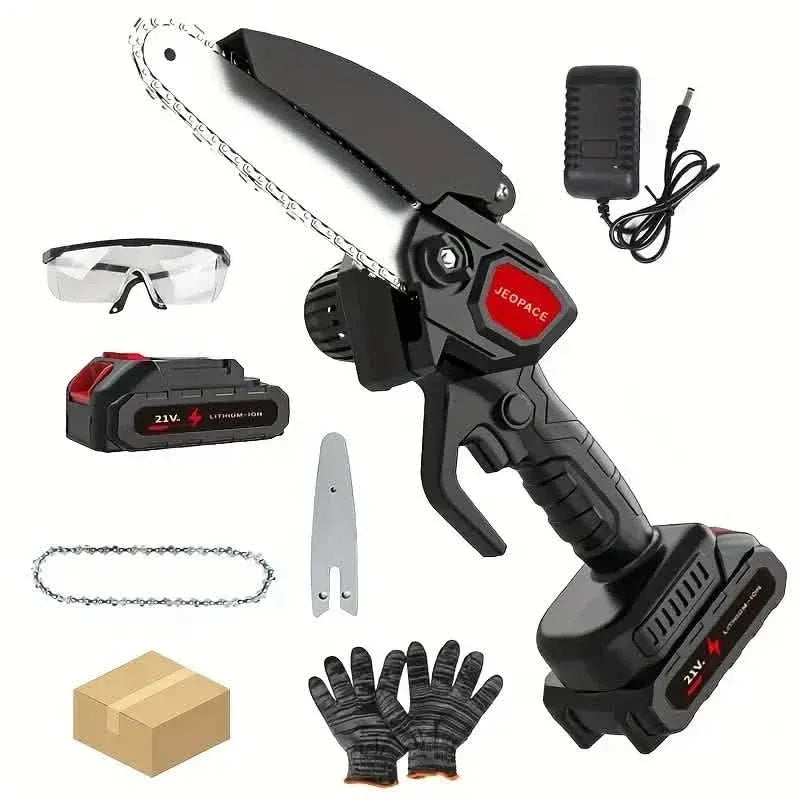 Mini Handheld Chain Saw - Band Saw with Premium Splash Protection, Safety Lock - A-1 Thread Vault