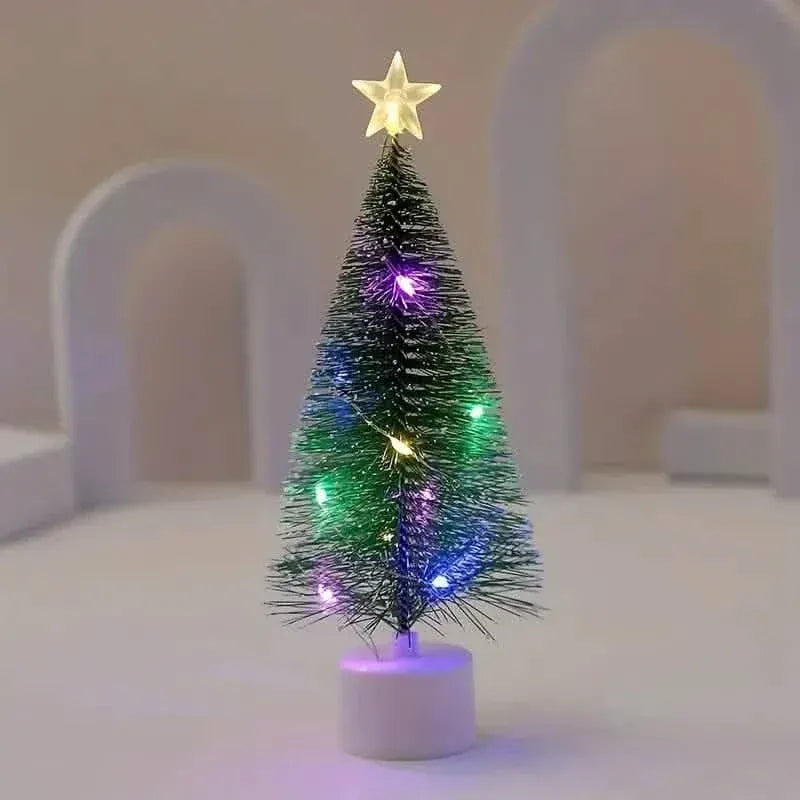 Mini Lighted Colorful Christmas Tree with LED Night Light Acrylic Artificial - A-1 Thread Vault