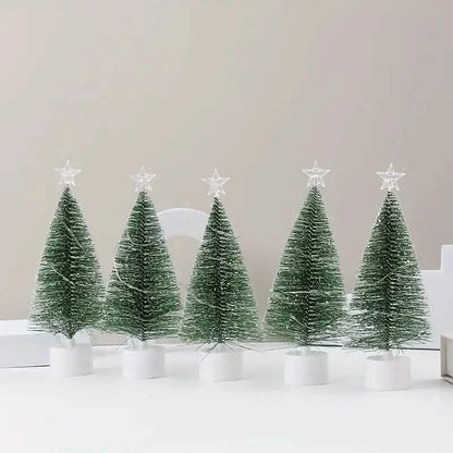 Mini Lighted Colorful Christmas Tree with LED Night Light Acrylic Artificial - A-1 Thread Vault