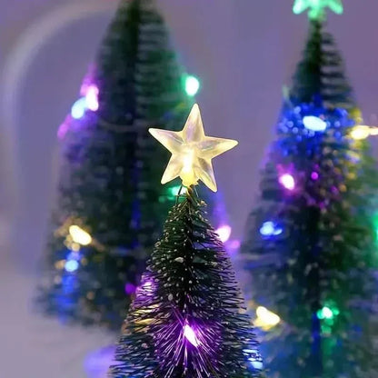Mini Lighted Colorful Christmas Tree with LED Night Light Acrylic Artificial - A-1 Thread Vault
