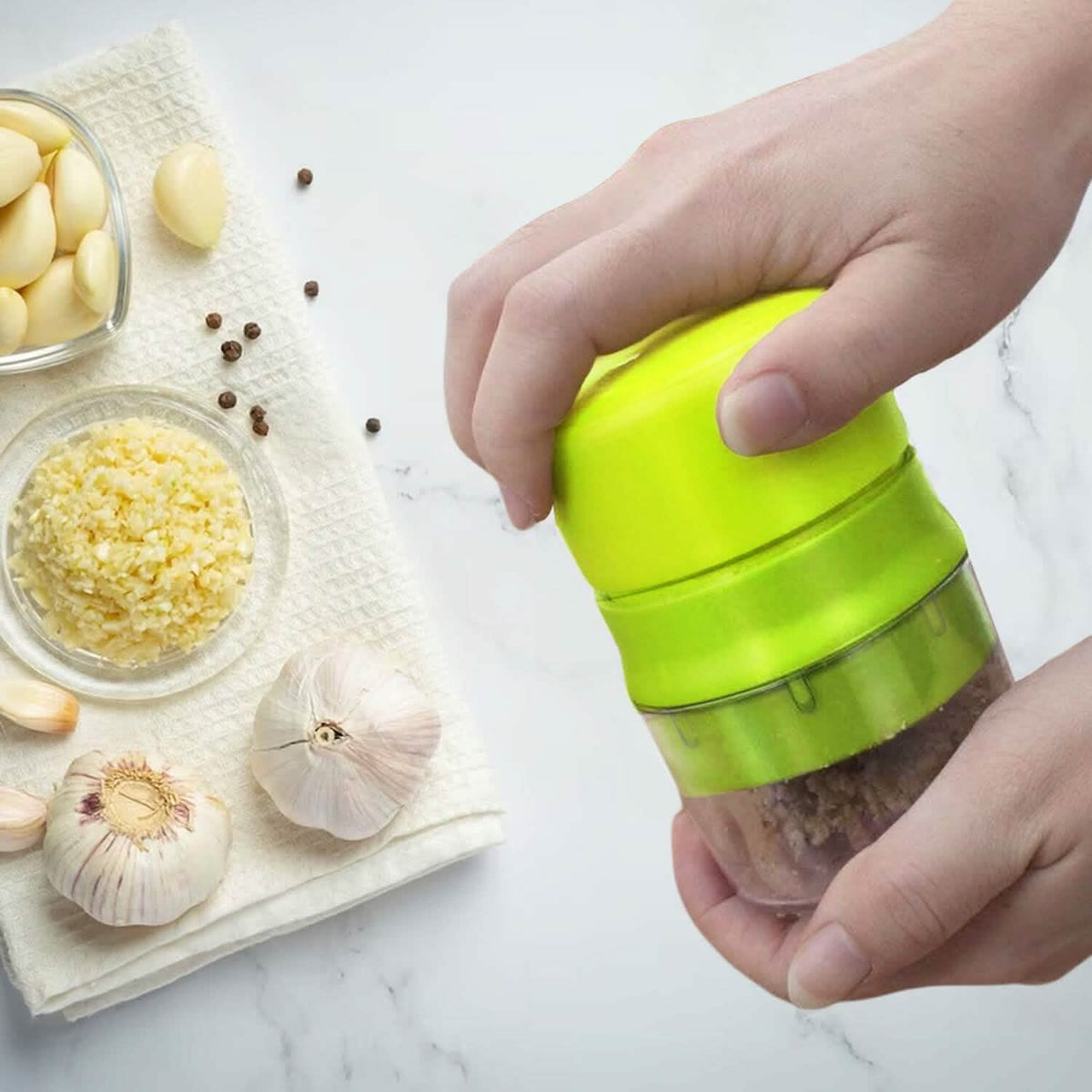 Mini Manual Food Chopper Dicer, Presser Mincer Kitchen Tool - A-1 Thread Vault