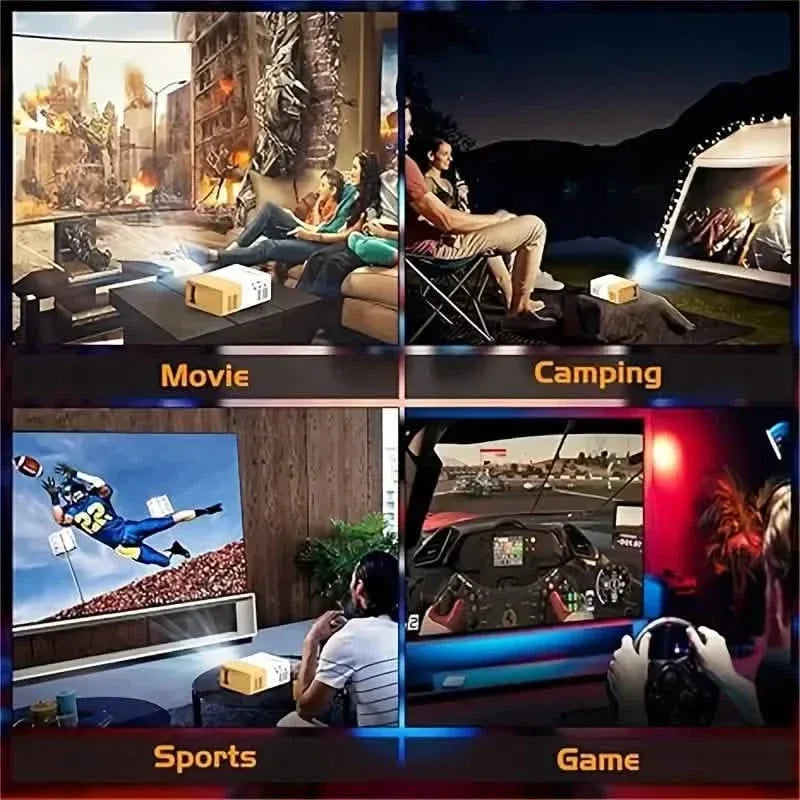 Mini Portable High-Definition Movie Projector Bright 3000+ Lumen HD LED Light Source With USB - A-1 Thread Vault