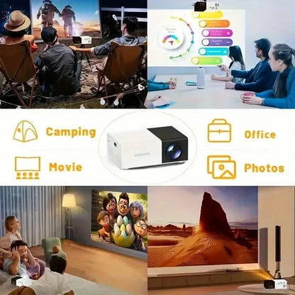 Mini Portable High-Definition Movie Projector Bright 3000+ Lumen HD LED Light Source With USB - A-1 Thread Vault