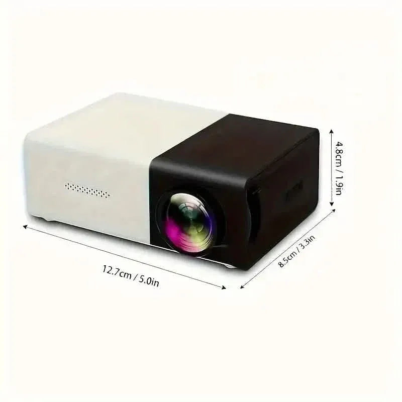 Mini Portable High-Definition Movie Projector Bright 3000+ Lumen HD LED Light Source With USB - A-1 Thread Vault