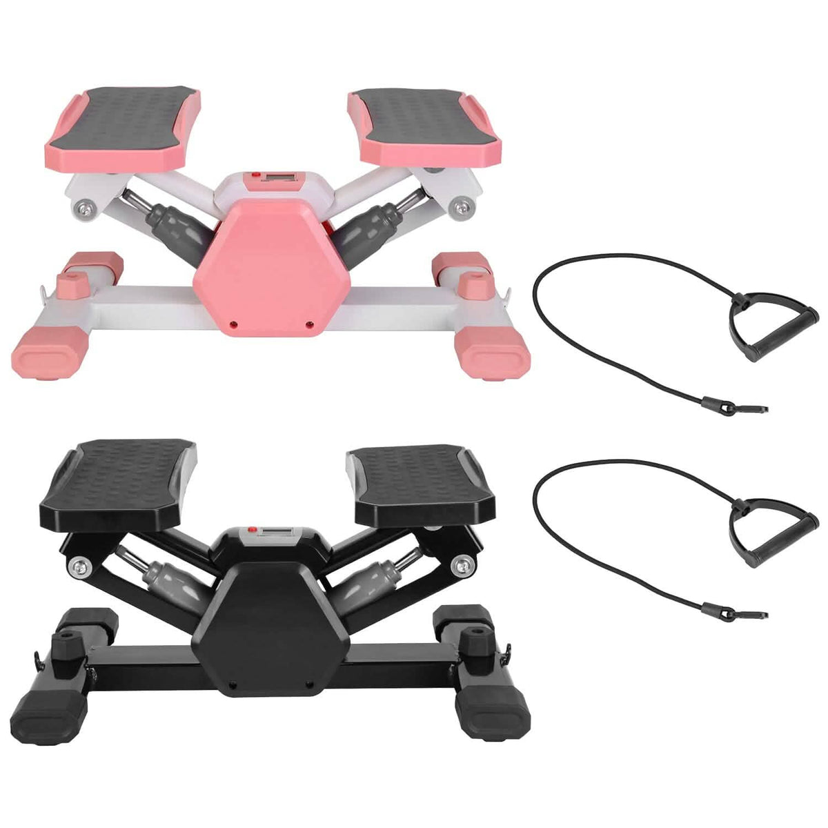 Mini Stepper Stair Stepper with Resistance Bands Quiet Workout with Digital Timer - A-1 Thread Vault