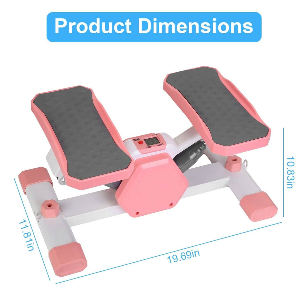 Mini Stepper Stair Stepper with Resistance Bands Quiet Workout with Digital Timer - A-1 Thread Vault