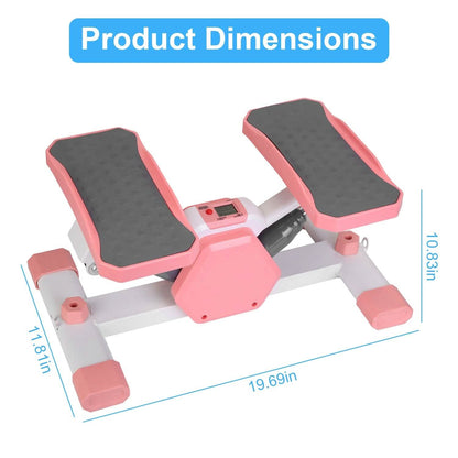 Mini Stepper Stair Stepper with Resistance Bands Quiet Workout with Digital Timer - A-1 Thread Vault