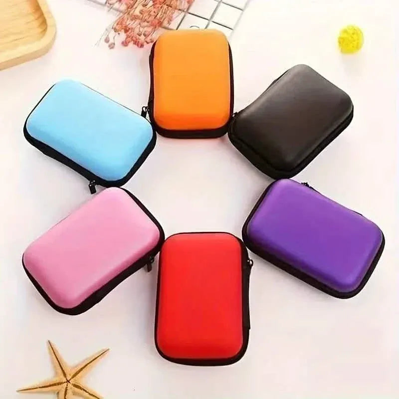 Mini Travel Portable Zippered Earphone, Coin, Jewelry, Accessory Box - A-1 Thread Vault