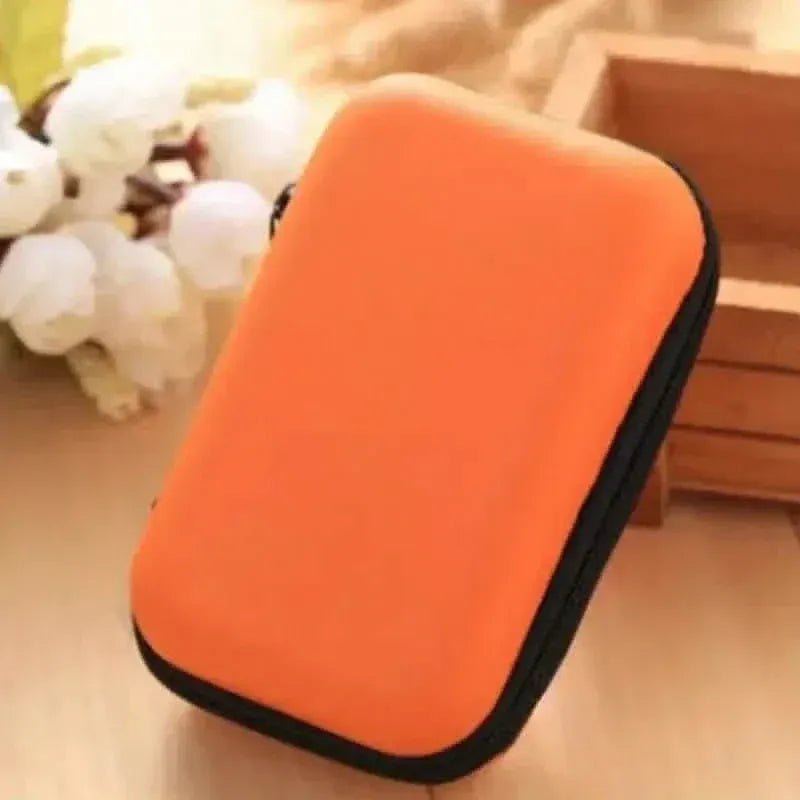 Mini Travel Portable Zippered Earphone, Coin, Jewelry, Accessory Box - A-1 Thread Vault