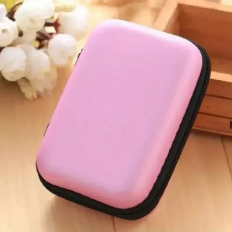 Mini Travel Portable Zippered Earphone, Coin, Jewelry, Accessory Box - A-1 Thread Vault