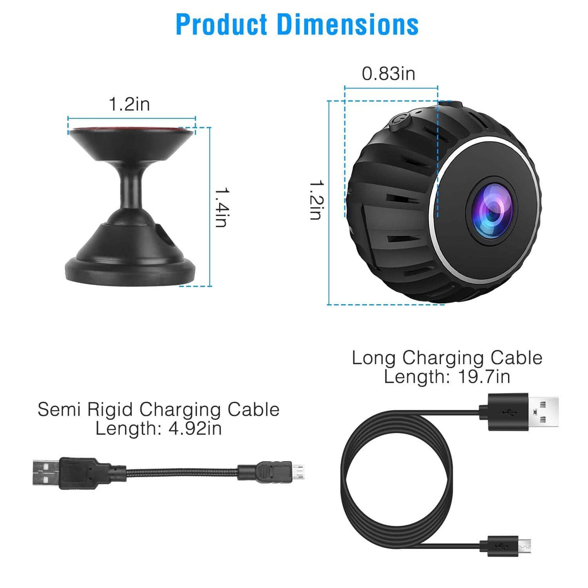 Mini Wireless Camera Wifi IR Night Vision HD 1080P Home Security - A-1 Thread Vault