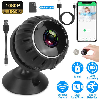 Mini Wireless Camera Wifi IR Night Vision HD 1080P Home Security - A-1 Thread Vault