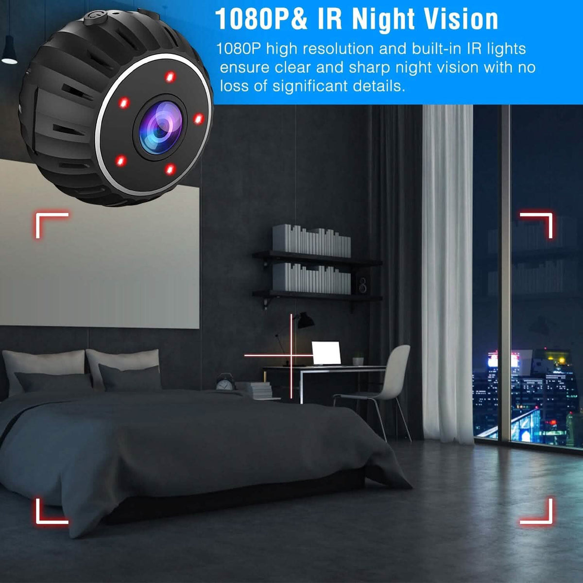 Mini Wireless Camera Wifi IR Night Vision HD 1080P Home Security - A-1 Thread Vault