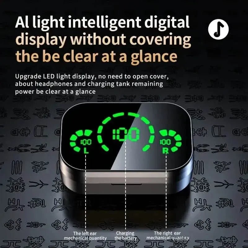 Mini Wireless Earbuds with Digital Display - True Wireless Stereo Earphones - A-1 Thread Vault