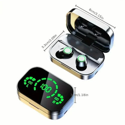 Mini Wireless Earbuds with Digital Display - True Wireless Stereo Earphones - A-1 Thread Vault